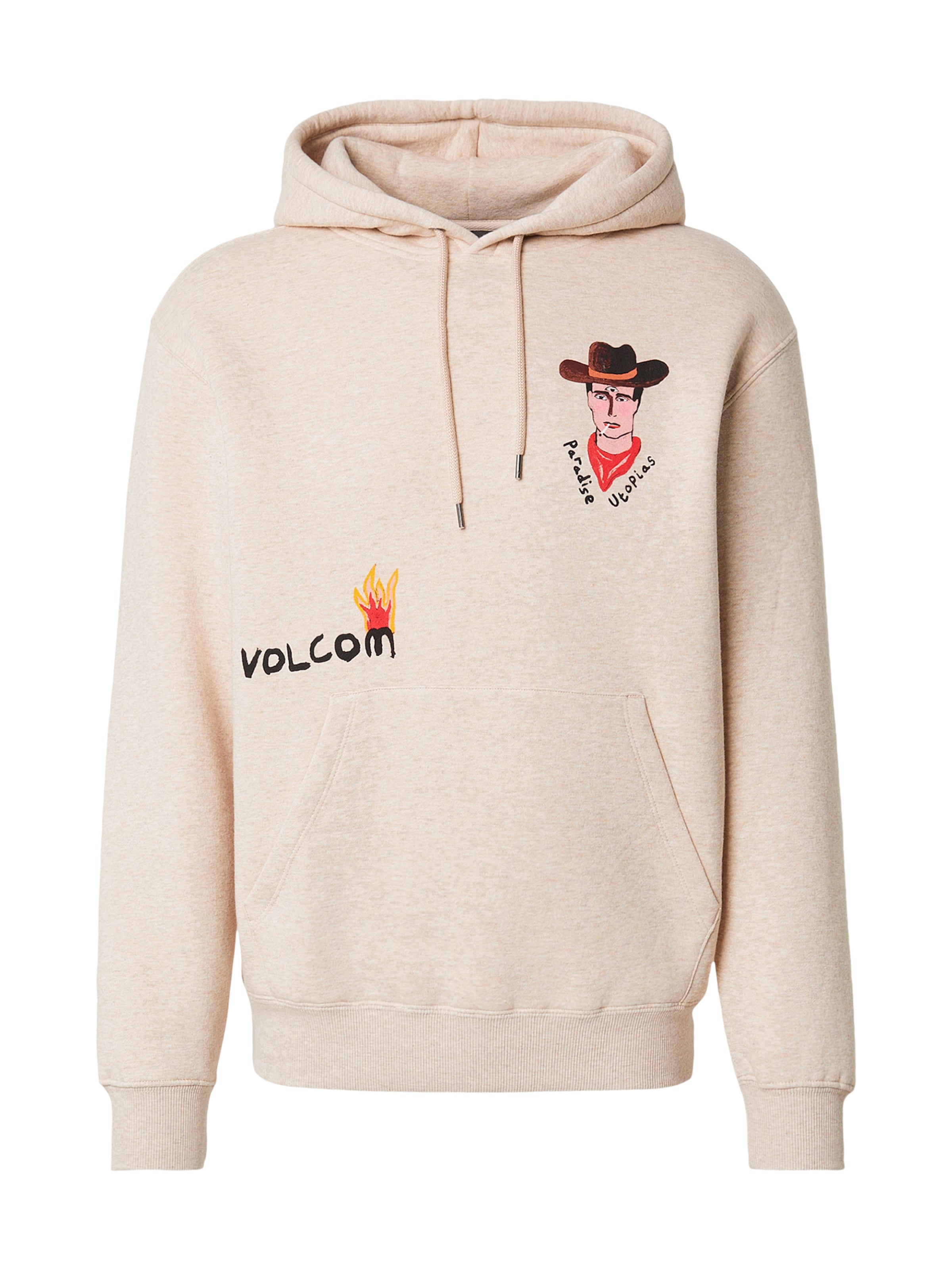 Sweat-shirt 'MICKEY MASON' Volcom en beige : devant