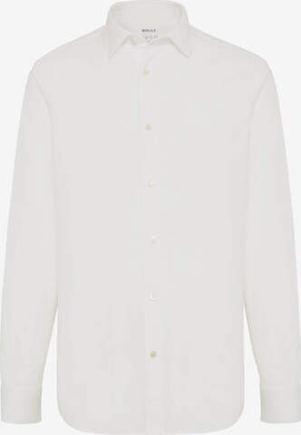 Coupe regular Chemise Boggi Milano en blanc : devant