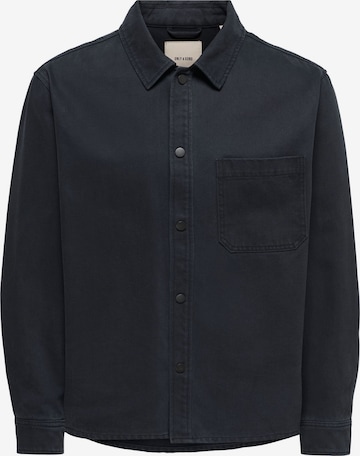 Only & Sons - Ajuste regular Camisa de negocios 'ONSTimes' en negro: frente
