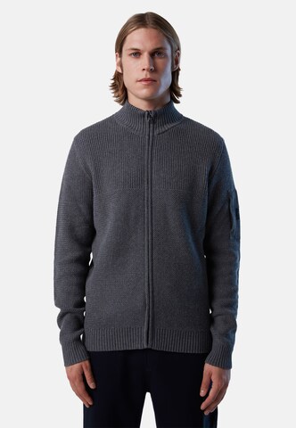 North Sails Knit Cardigan in Grey: front