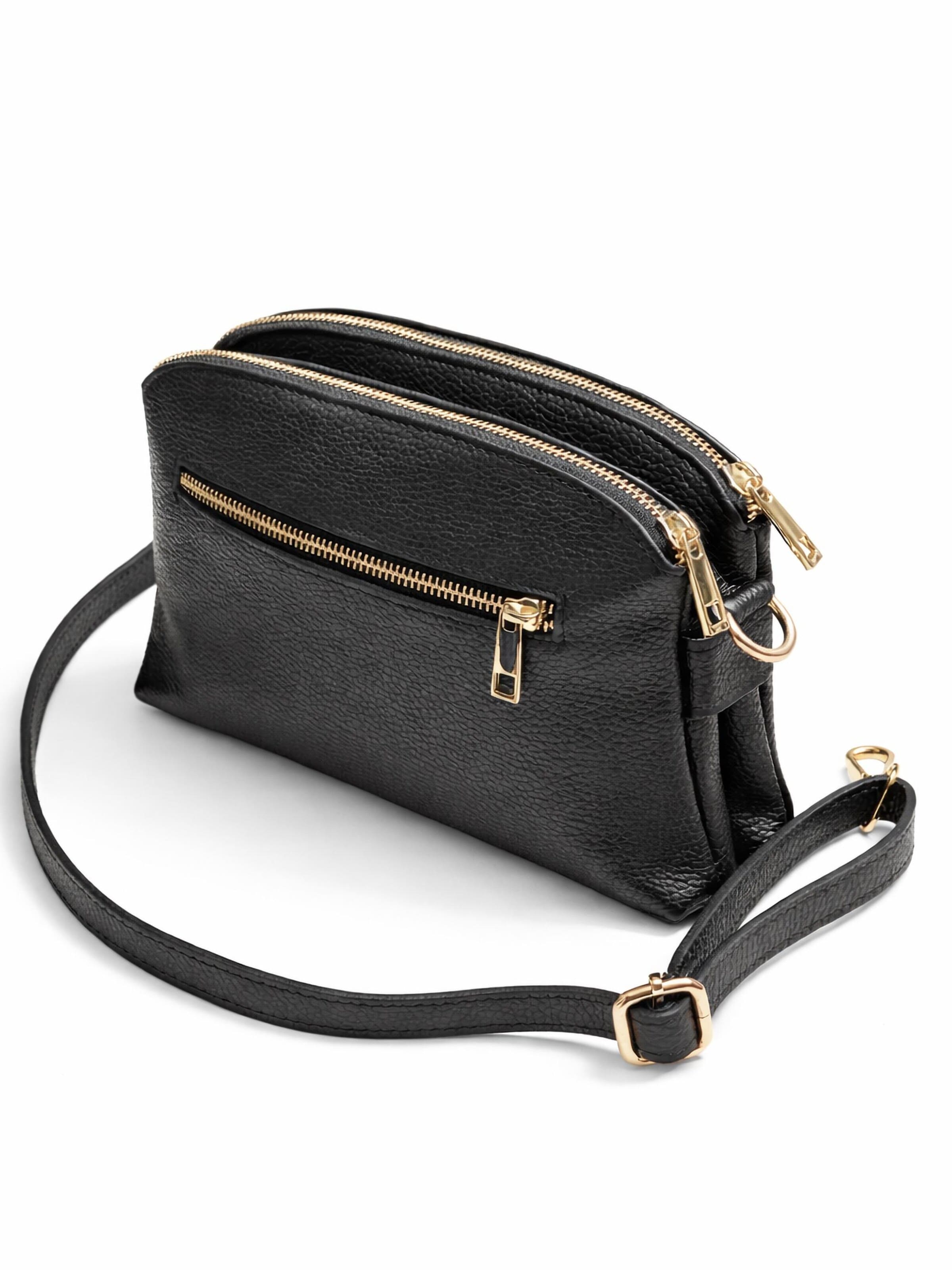 COLLEZIONE ALESSANDRO Umhängetasche 'Wien'‌‌‌‌‌‌‌‌‌‌ in Schwarz: Vorderseite