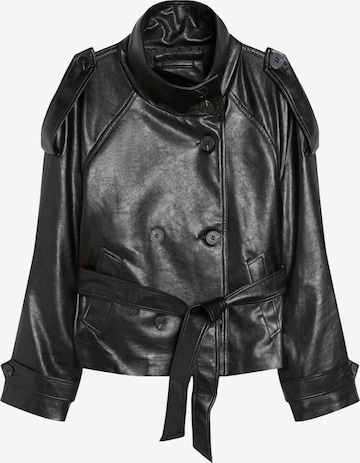 Bershka Välikausitakki värissä musta: etupuoli