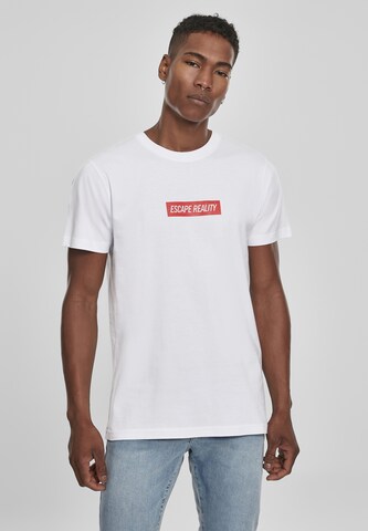 MT Men T-Shirt 'Escape Reality' in Weiß: Vorderseite
