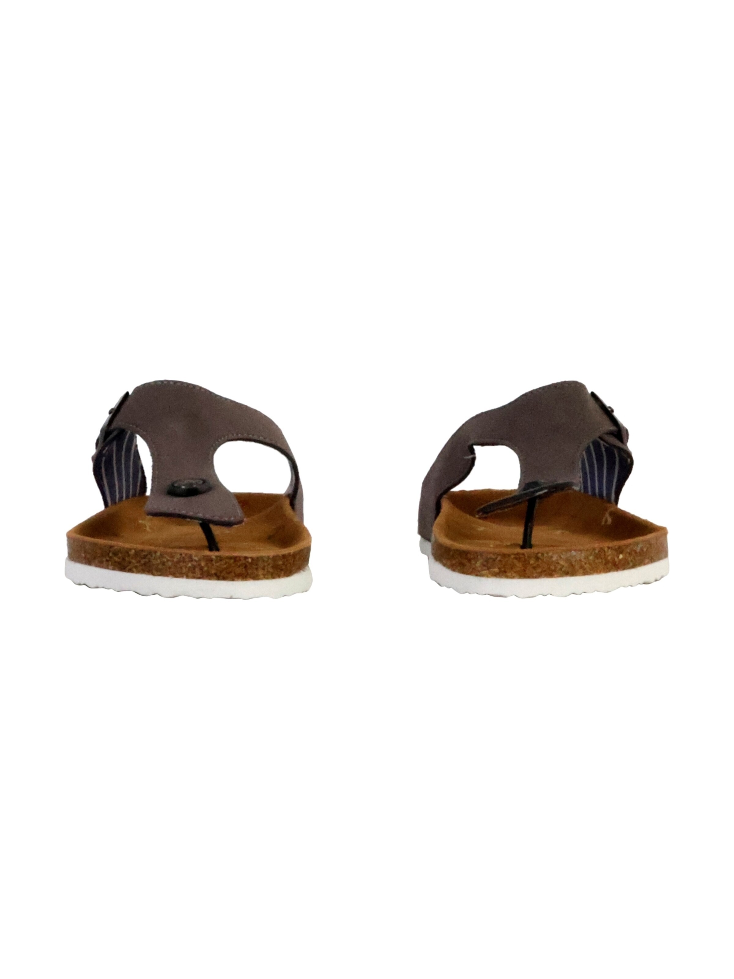 terre de marins - Zapatos abiertos 'Saline-Pantoletten aus Leder' en gris