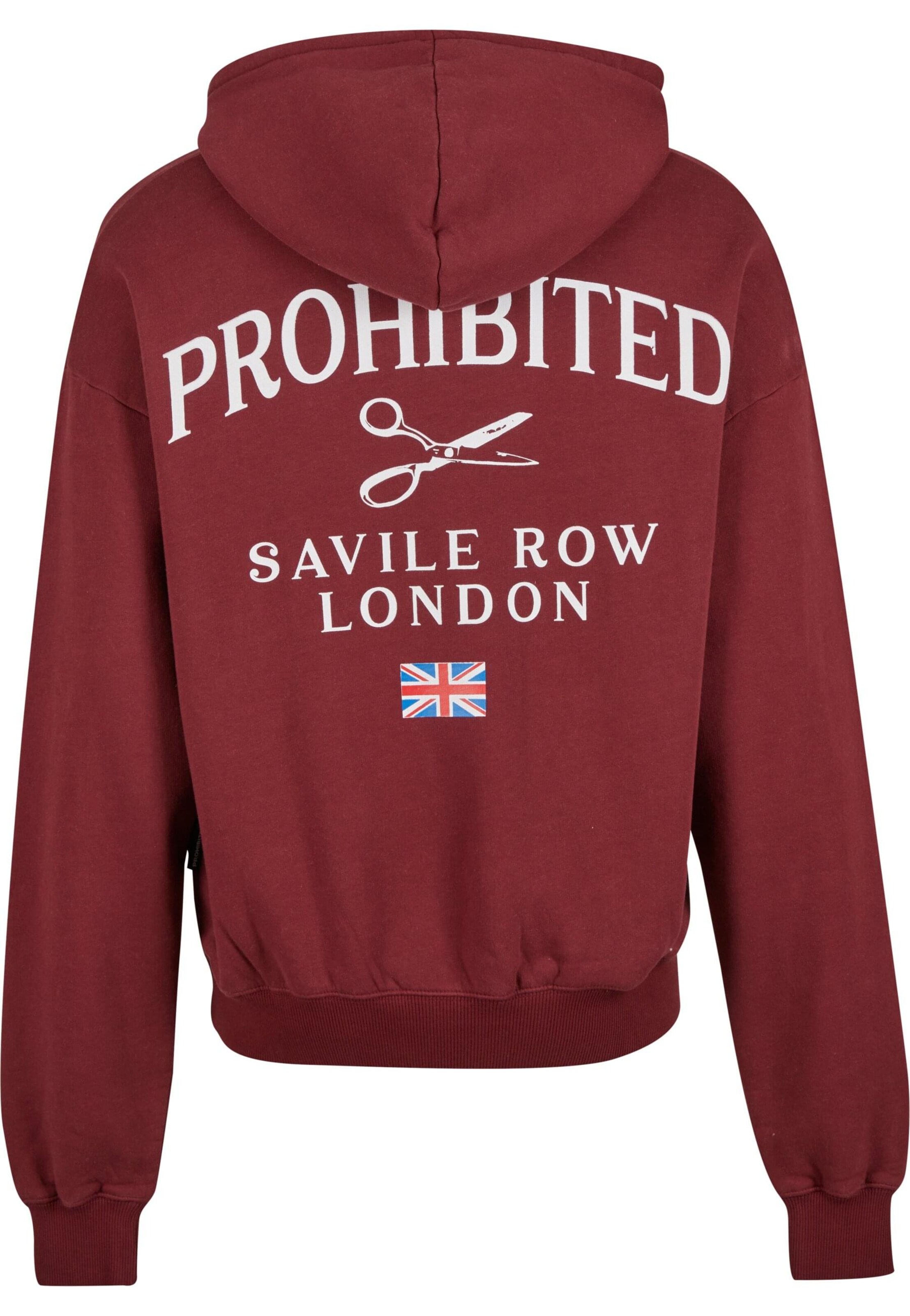 Prohibited Tréning póló 'Prohibited Savile Row' - piros: elől