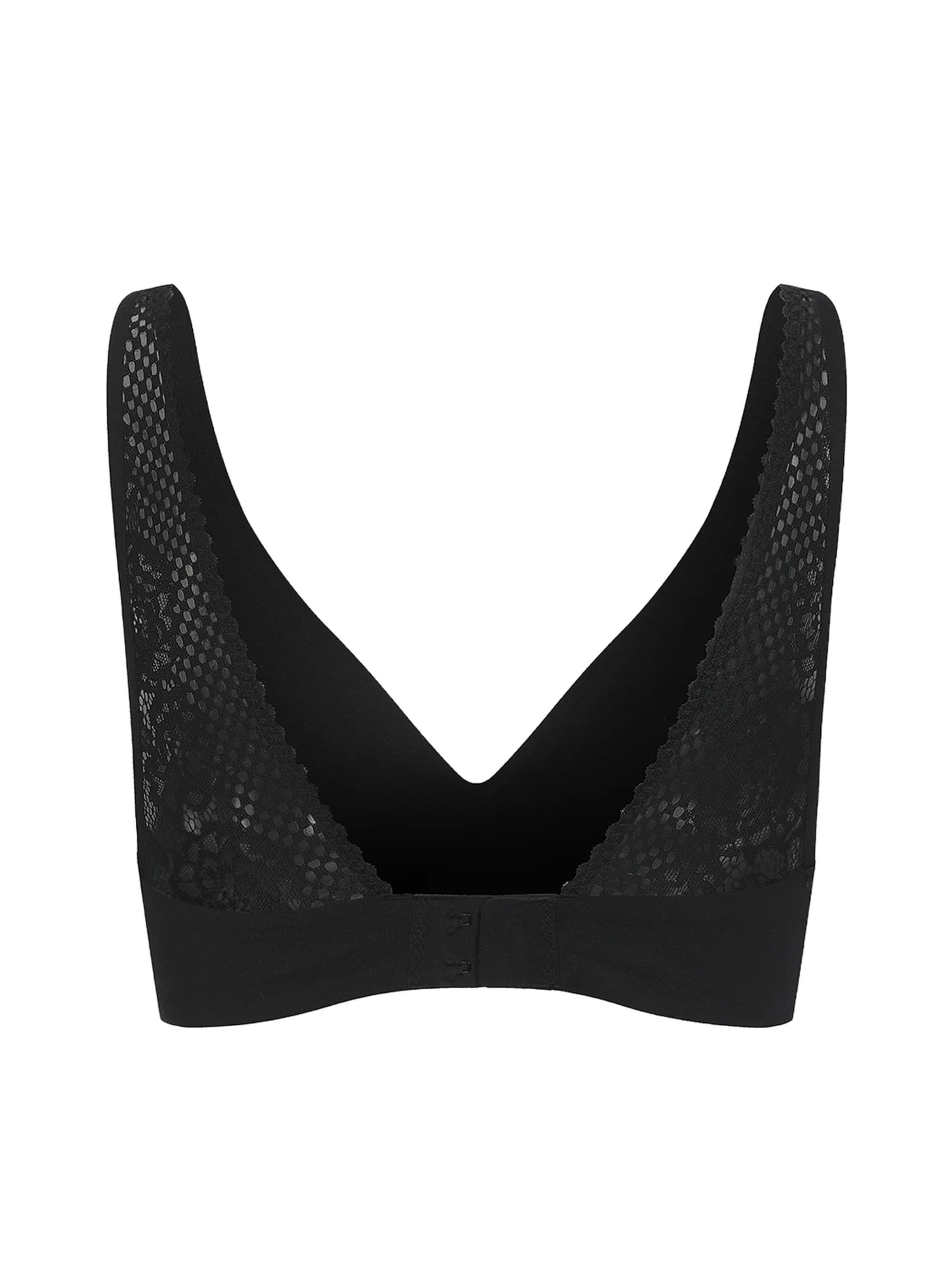cfab - Push-up Sujetador 'Comfort Push up BH mit Spitze' en negro