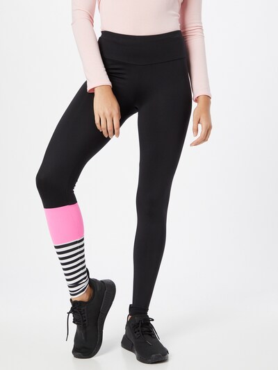 Hey Honey Workout Pants in Pink / Black / White, View model