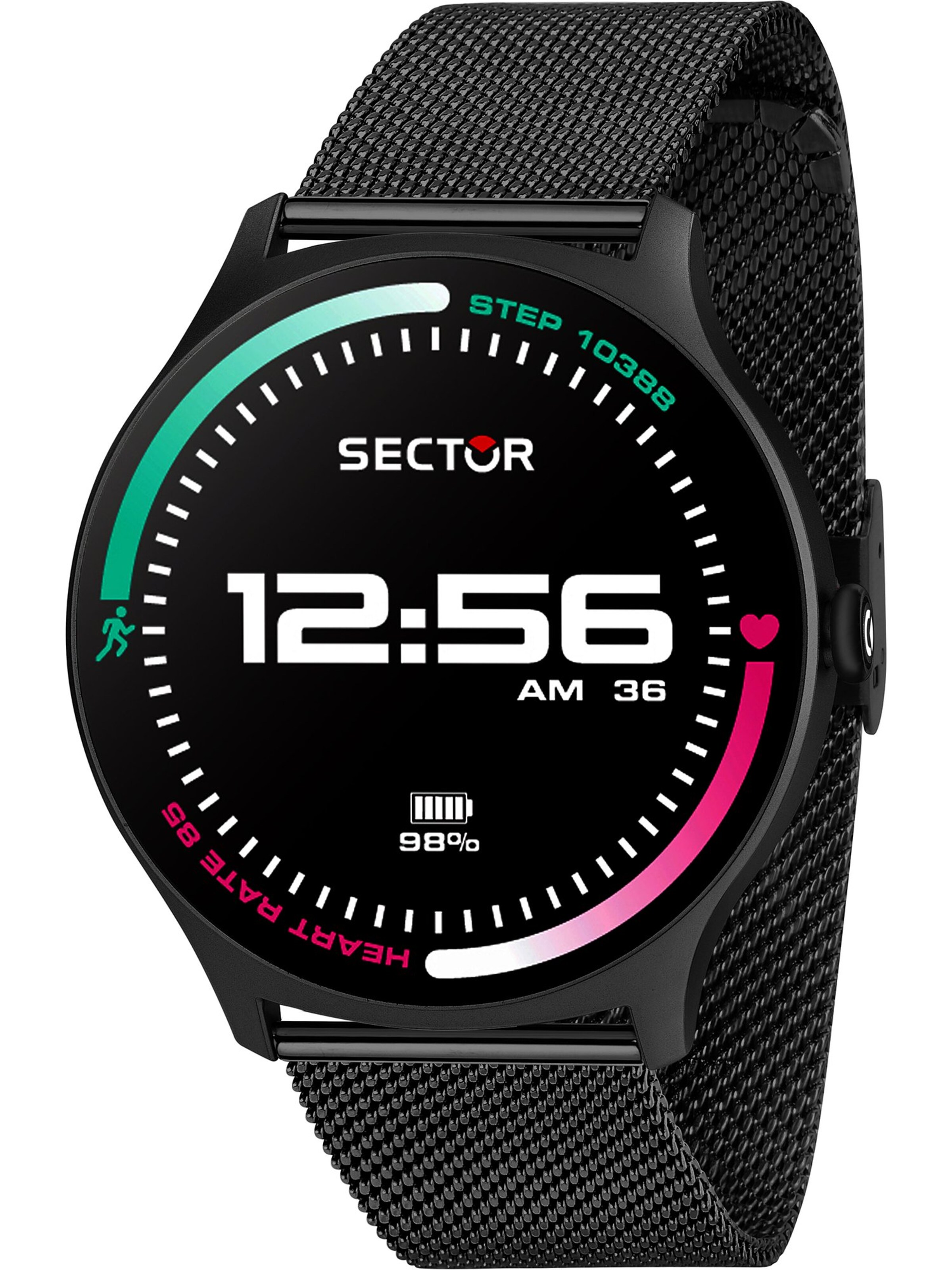 SECTOR Smartwatch in schwarz, Produktansicht