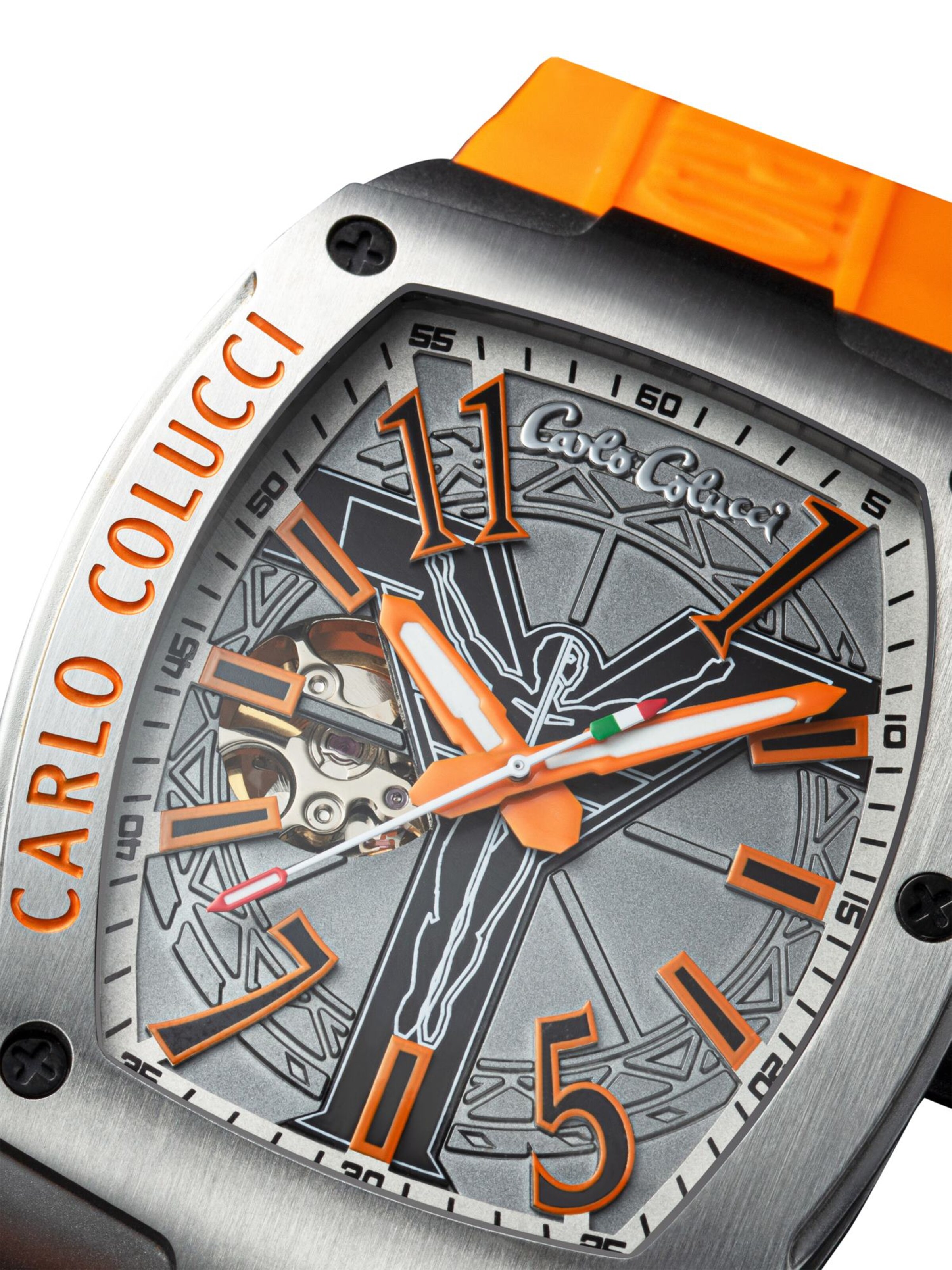Carlo Colucci Analog Watch 'Dondini' in Orange