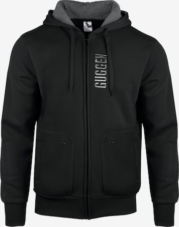 Guggen Mountain Sweatshirt 'Kapuzenpullover 1862 Sweatjacke Pullover' in Zwart: voorkant