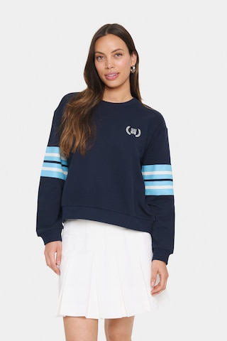 SAINT TROPEZ Sweatshirt 'Jinny' in Blue: front