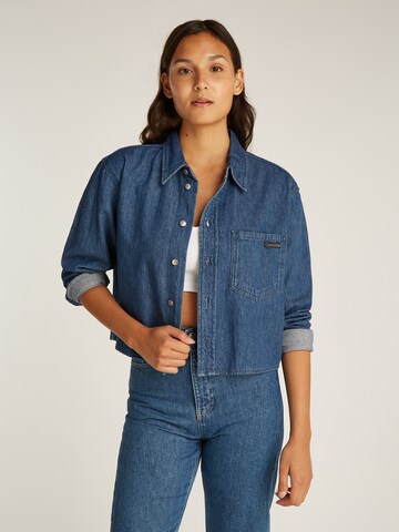Chemisier Calvin Klein Jeans en bleu : devant