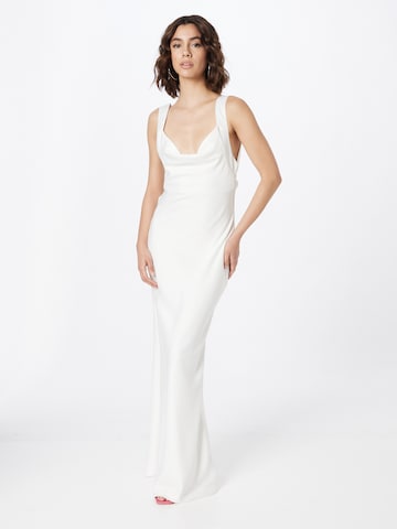 Misspap Вечерна рокля в бяло: отпред