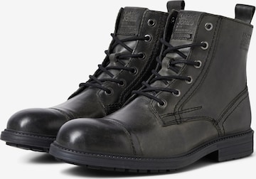 JACK & JONES Lace-Up Boots 'Howard' in Grey