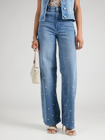 Wide Leg Jean TAIFUN en bleu : devant