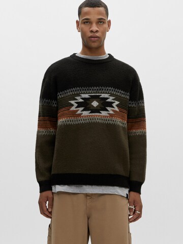 Pull&Bear Sweter w kolorze czarny: przód