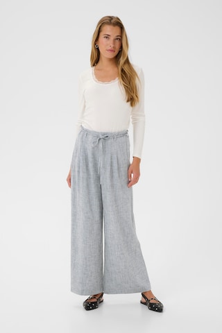 Kaffe Wide leg Trousers 'Derbya ' in Grey