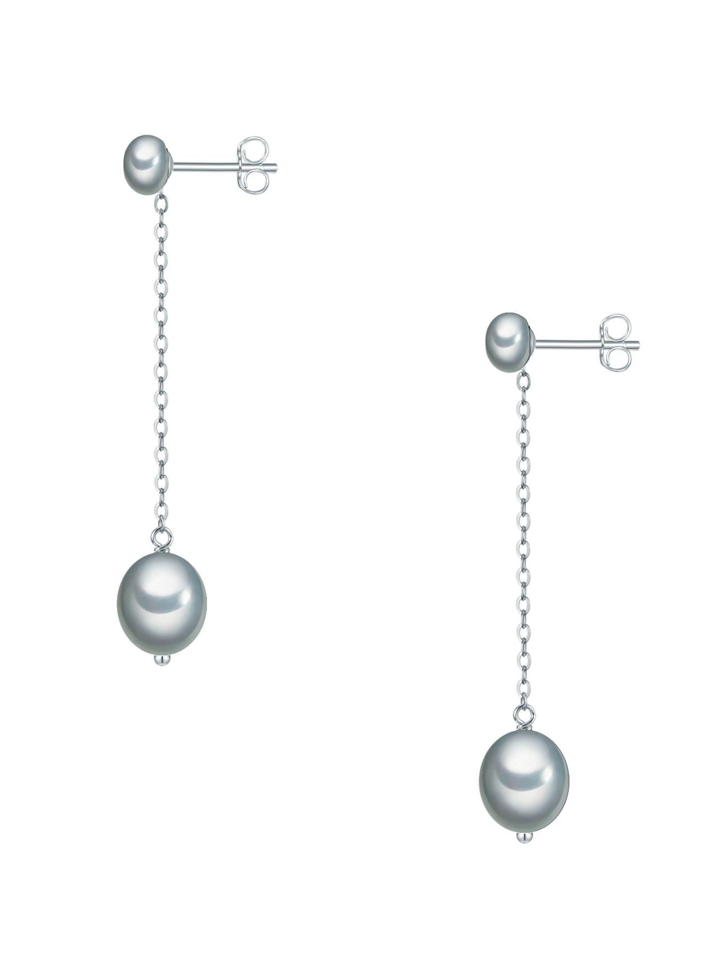 Valero Pearls Earrings in Silver