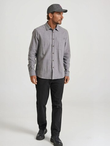 Funky Buddha Regular fit Риза в сиво: отпред