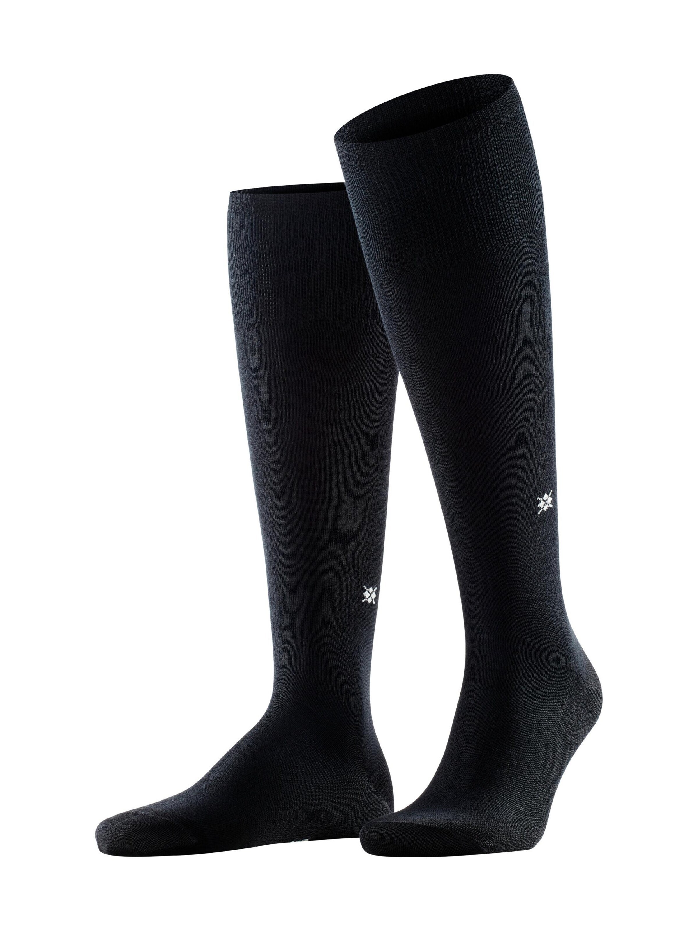 BURLINGTON Knee High Socks 'Dublin' in Black: front