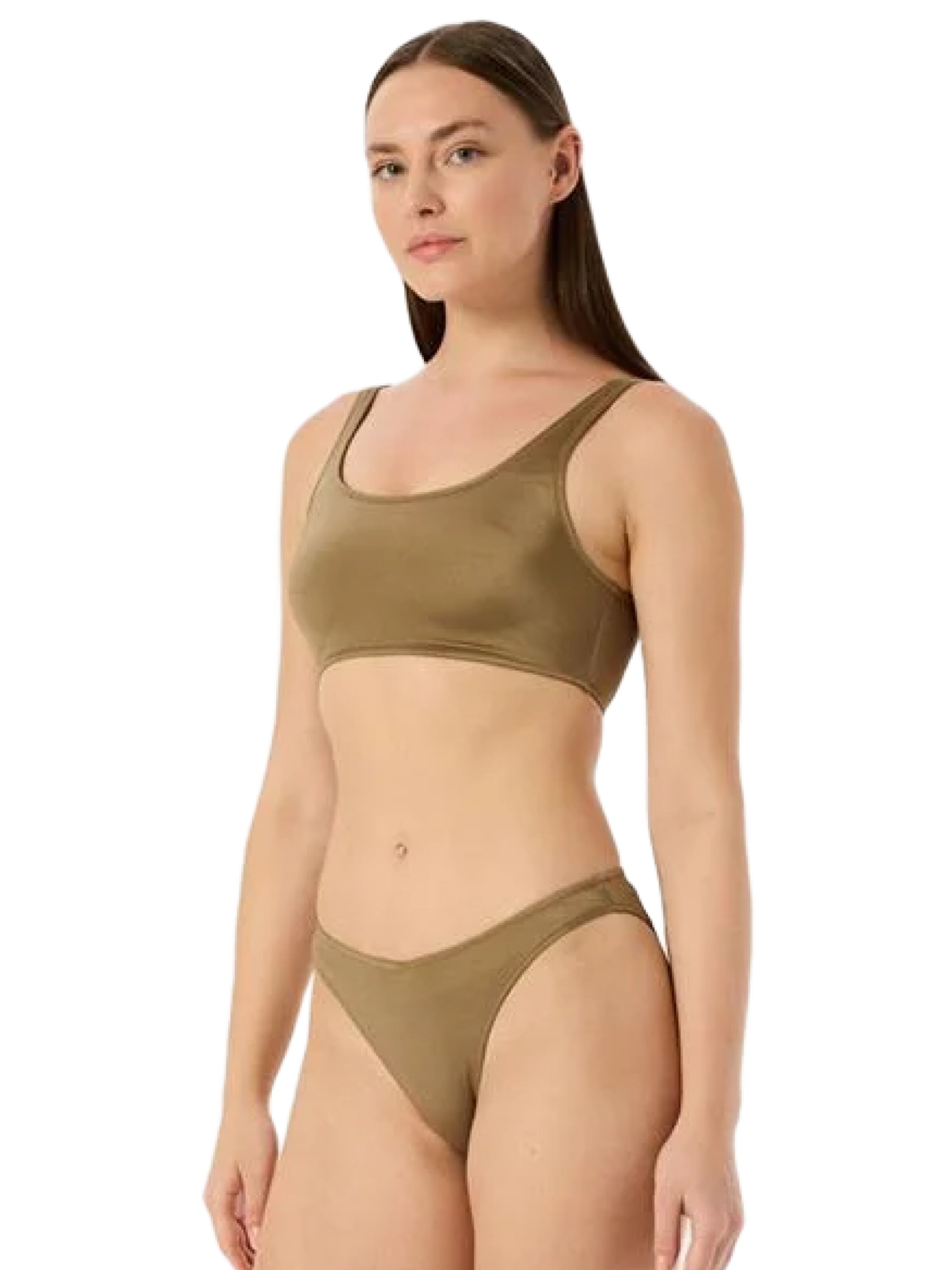 Rivus Bralette Bikini in Brown