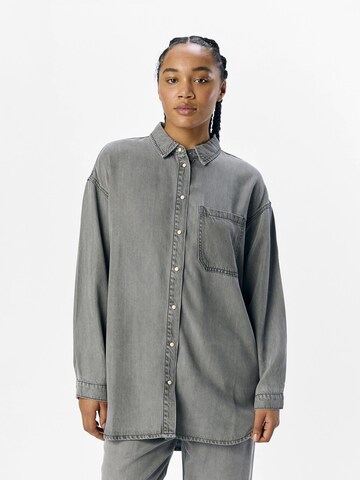 OBJECT Blouse 'FRAME' in Grey: front