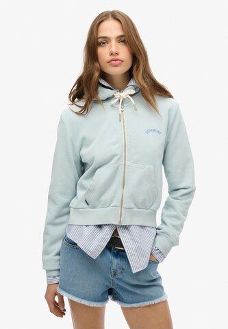 Superdry Sweatvest 'Essential' in Blauw: voorkant