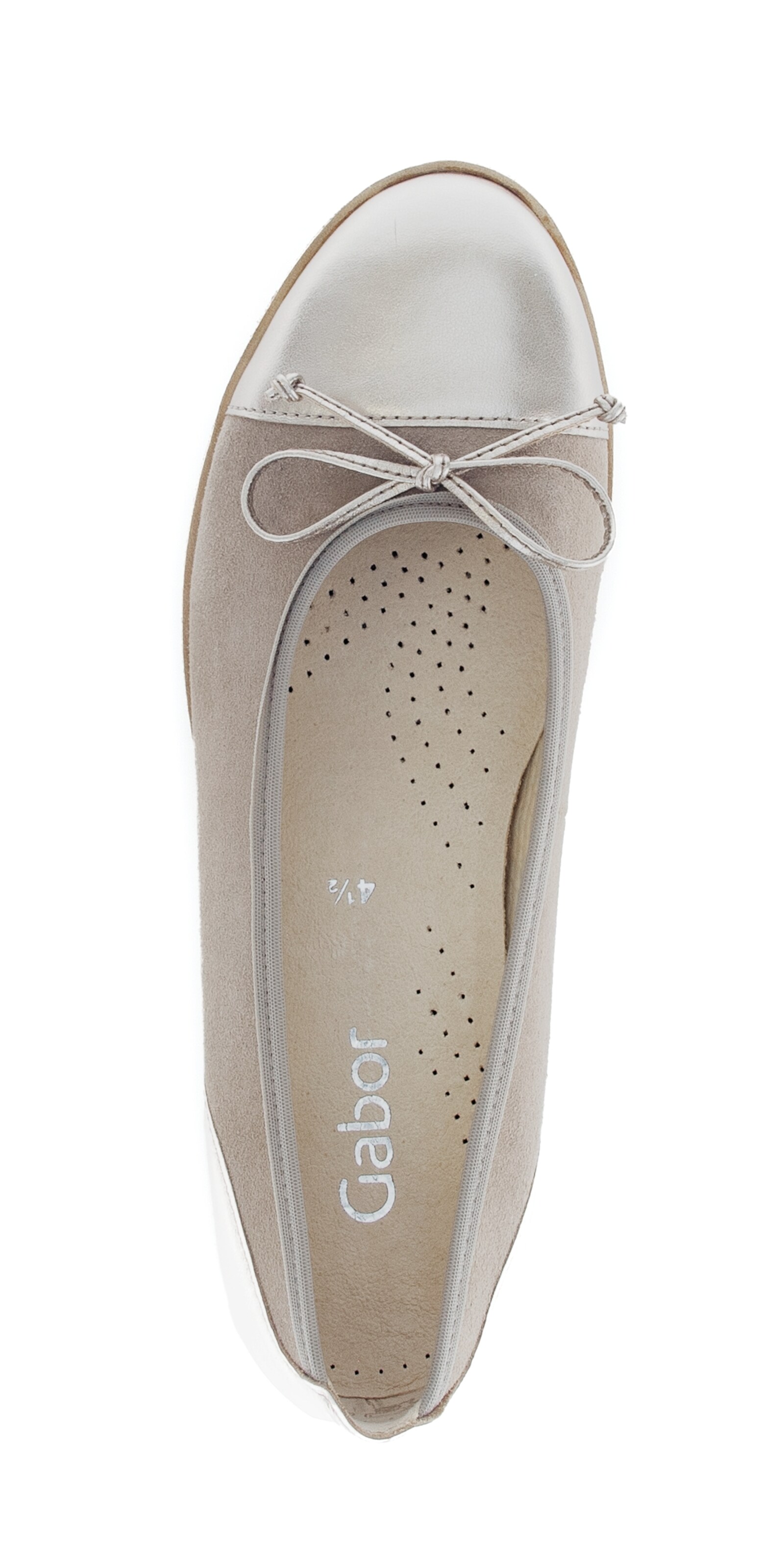 GABOR Ballet Flats in Silver