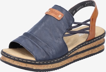 Rieker Sandals in Blue: front