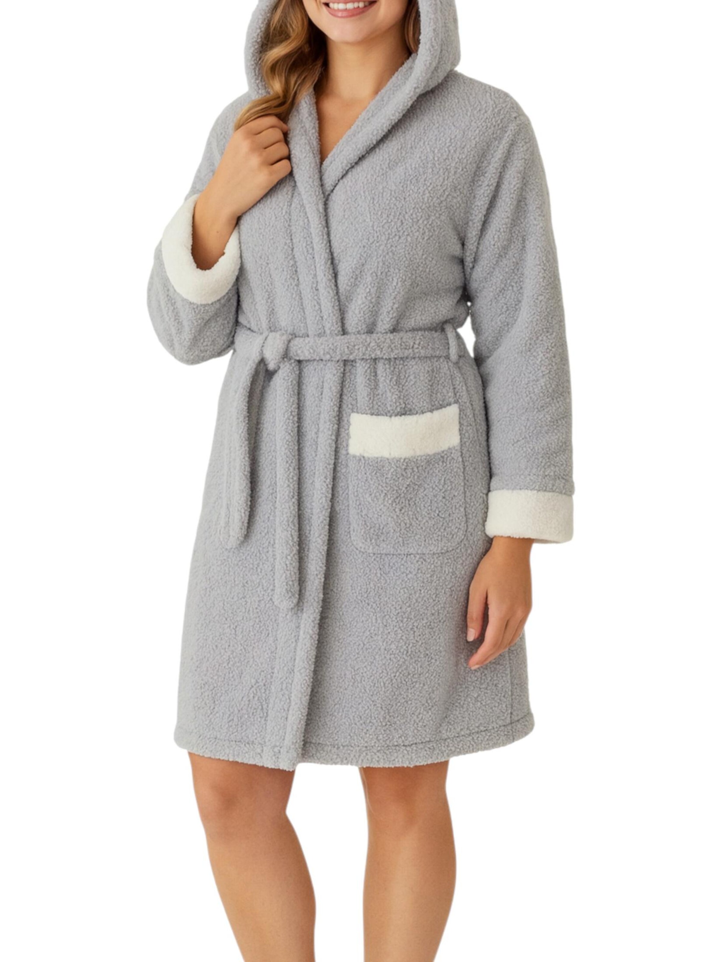 fashionshowcase Badjas kort 'CosyDream' in Grijs