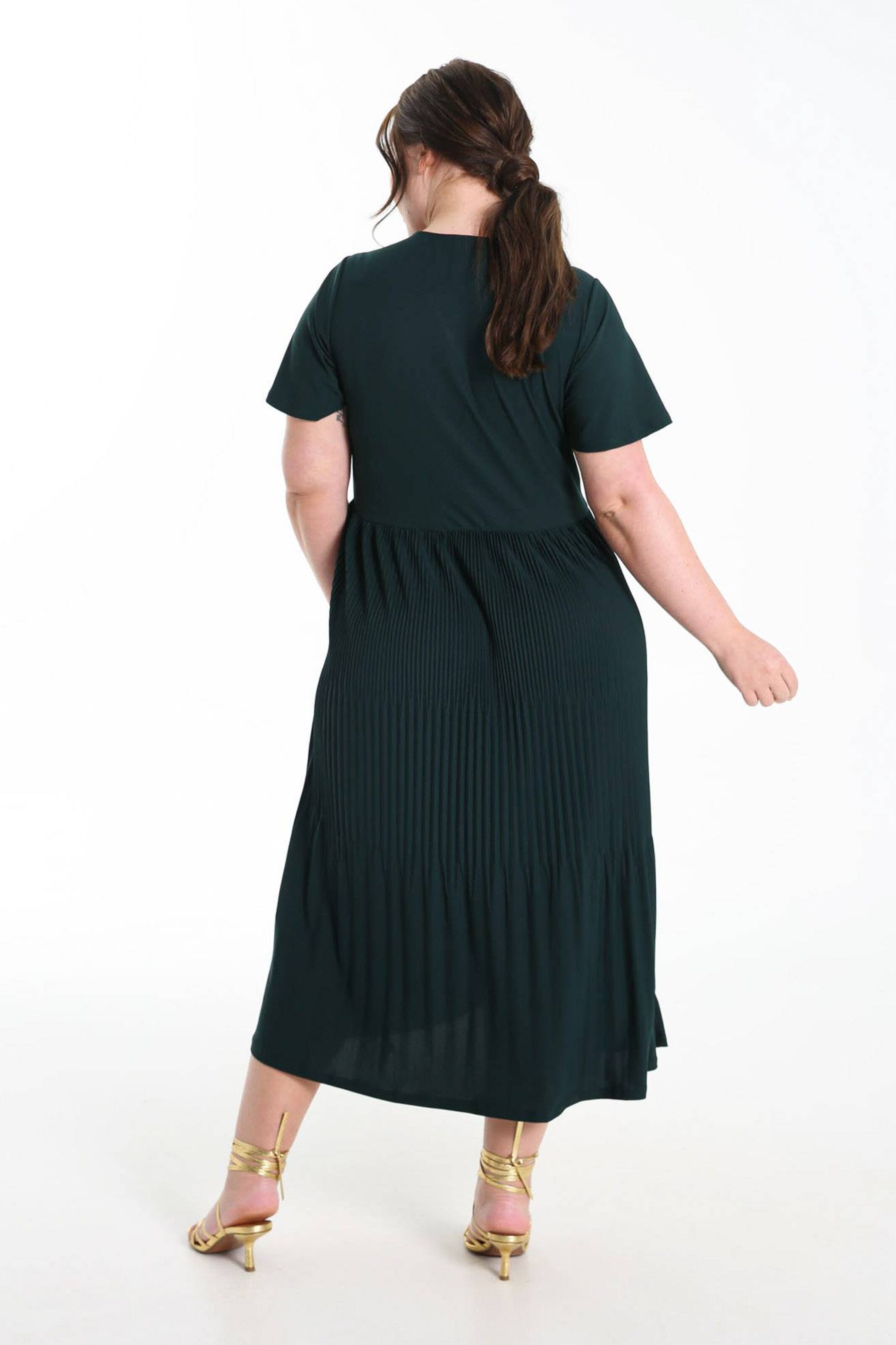 Frauen Große Größen Promiss Blusenkleid in Grün - PM43805