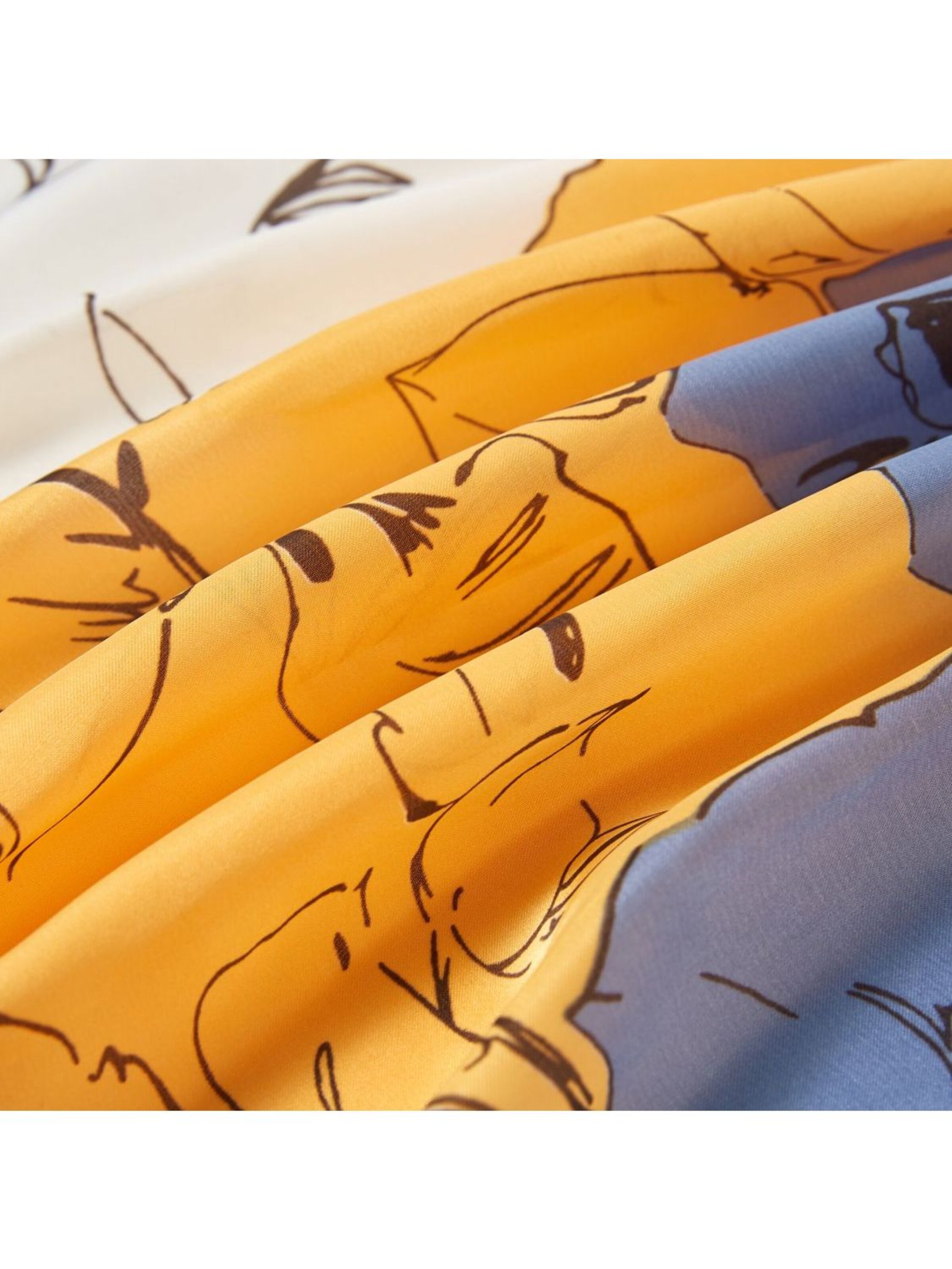 alberto cabale Sjaal 'Bigflower Cléo' in Geel