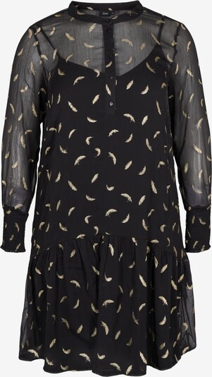 Zizzi Kleid 'Kourtney' in goldgelb / schwarz, Produktansicht