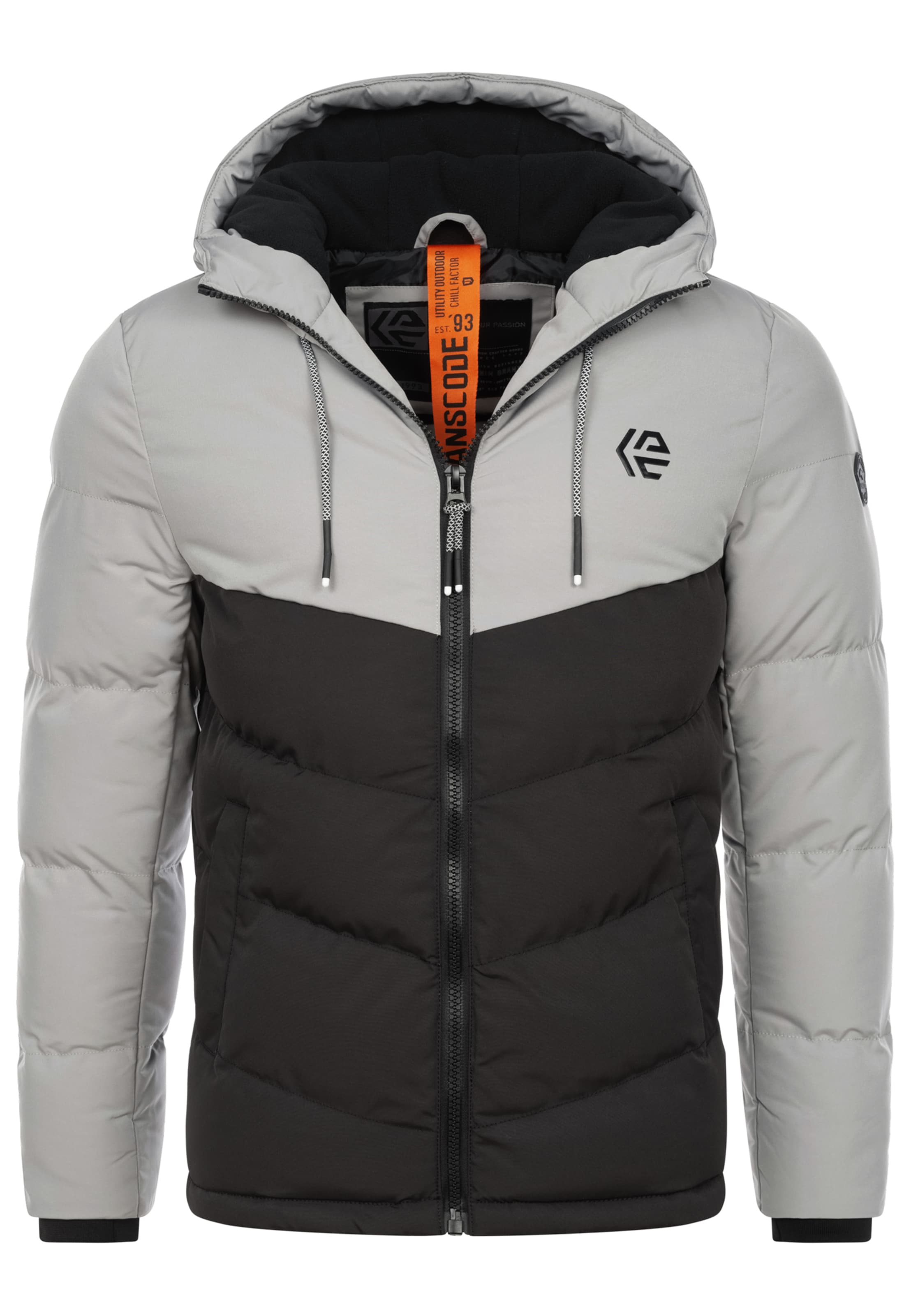 INDICODE JEANS Winterjas ' Agiotis ' in Grijs: voorkant