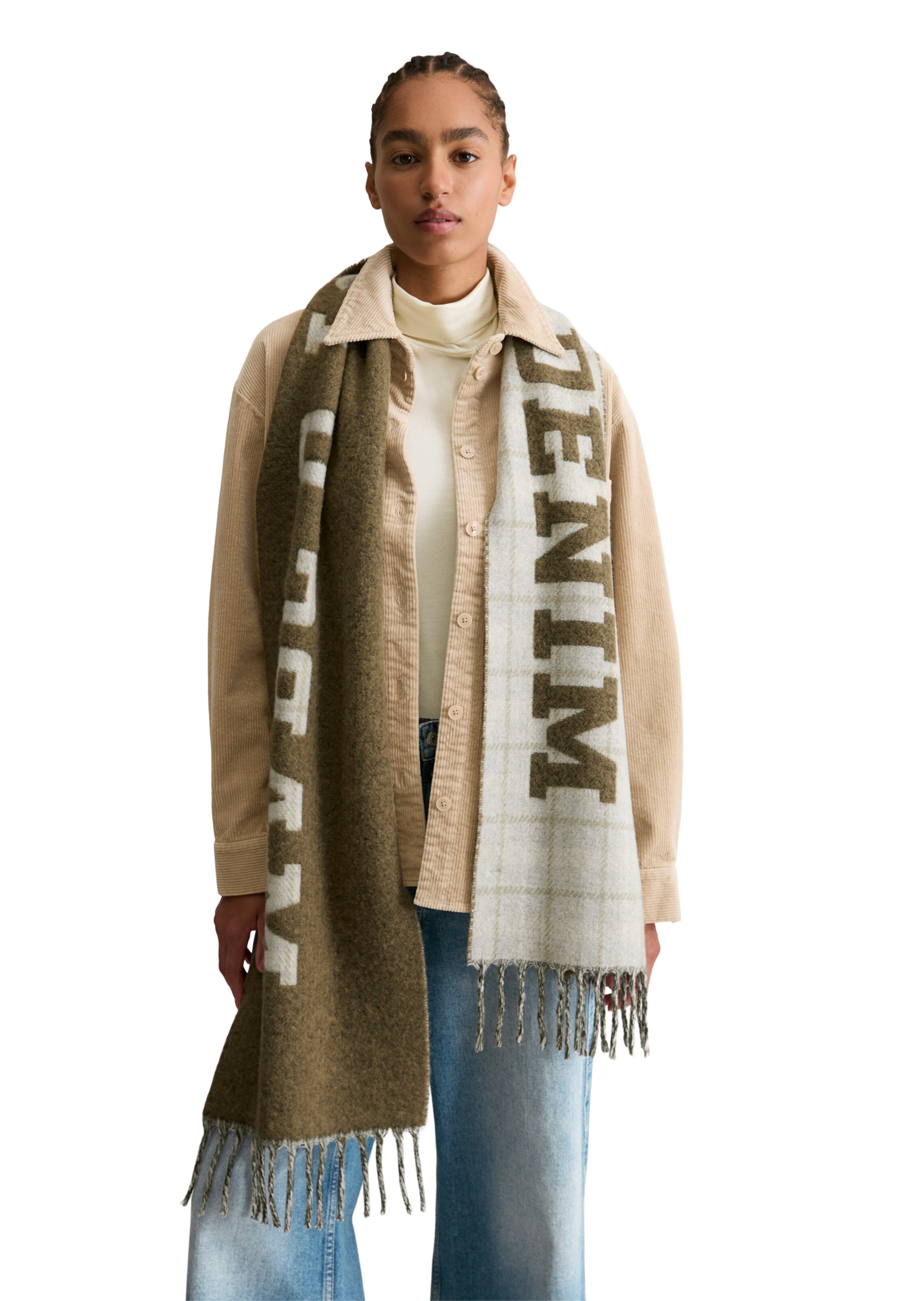 Marc O'Polo DENIM Sjaal in Grijs: voorkant