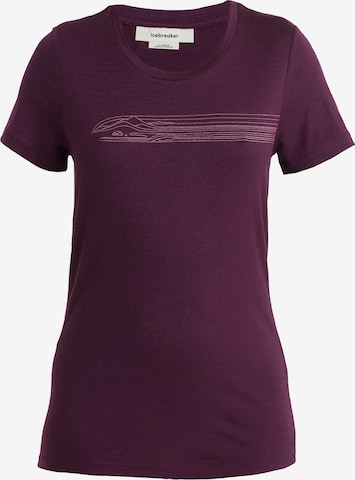 ICEBREAKERTehnička sportska majica 'Mer 150 Tech Lite II' - ljubičasta boja: prednji dio
