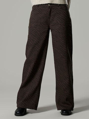 Wide Leg Pantalon NAME IT en marron : devant
