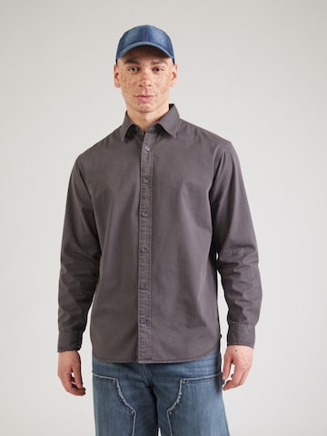 JACK & JONES Классический крой Рубашка 'JJECHARGE' в Черный: спереди