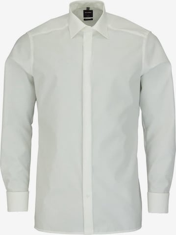 OLYMP Regular fit Zakelijk overhemd in Beige: voorkant