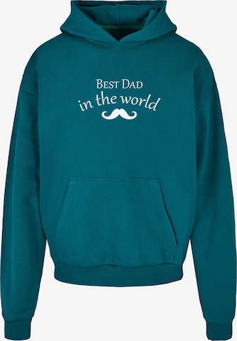 Merchcode Sweatshirt 'Fathers Day - Best dad in the world' in Groen: voorkant
