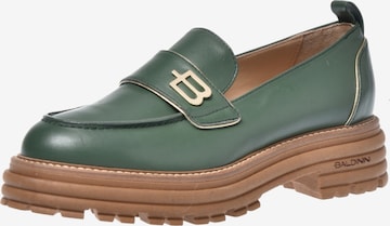 Baldinini Classic Flats in Green: front