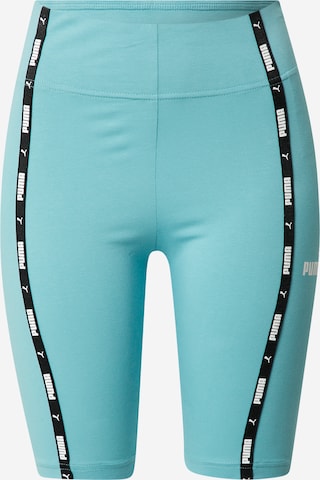 Skinny Pantalon de sport 'Power 9' PUMA en bleu : devant