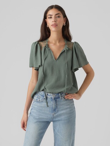 VERO MODA Bluse 'ALVA' in Grün: predná strana