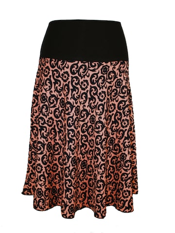 dunkle design Skirt 'Floral' in Orange: front