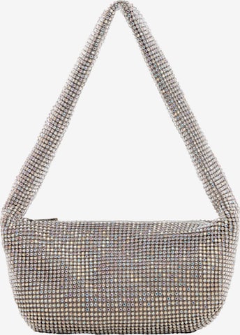 MANGO Shoulder Bag 'PRINCE' in Silver: front