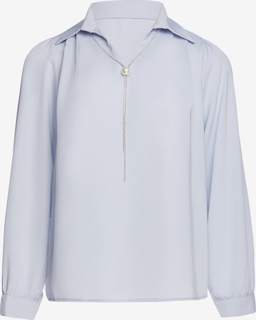 faina - Blusa em azul: frente