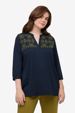 Ulla Popken Blouse in Blauw: voorkant