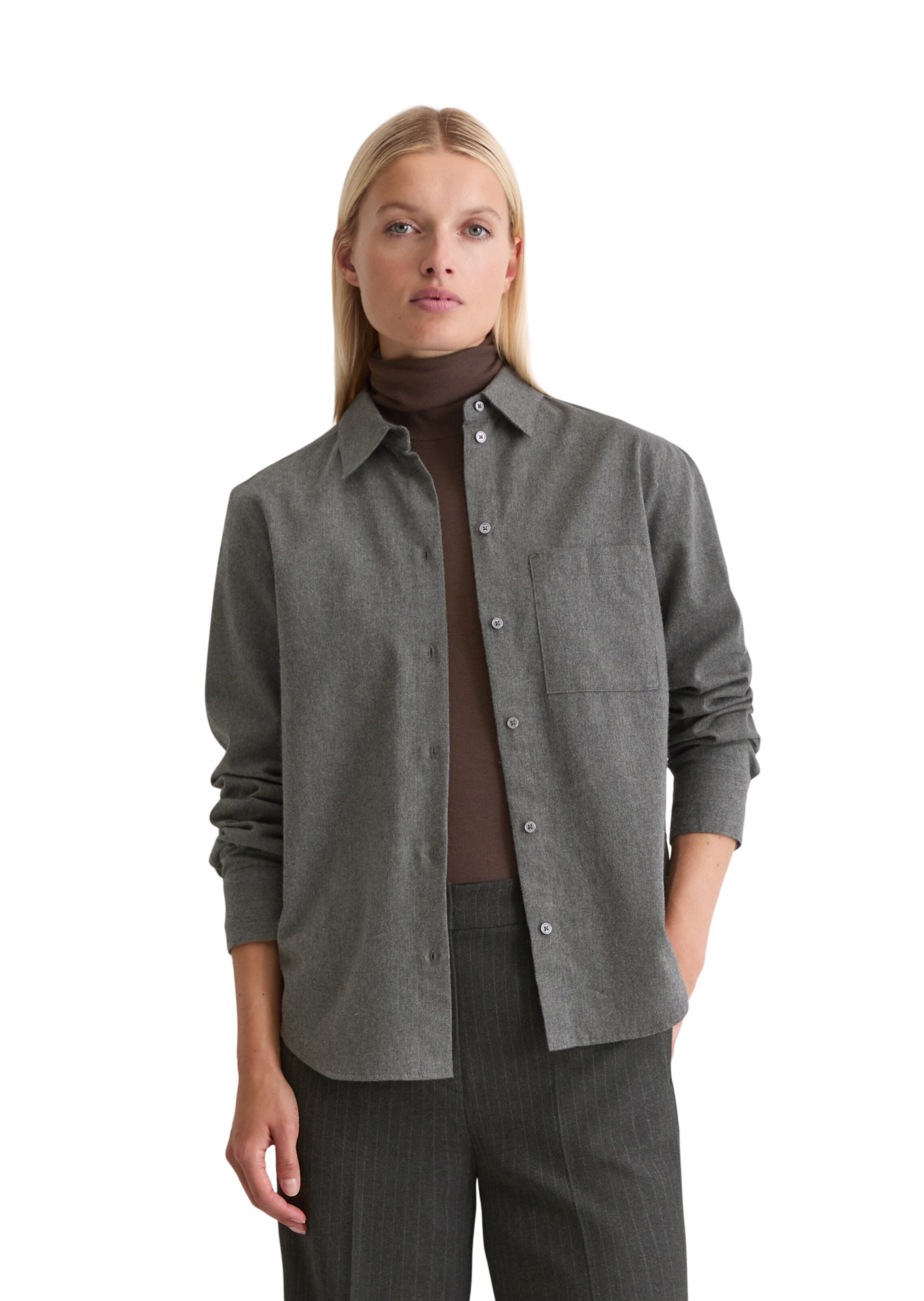 Marc O'Polo Blouse in Grey: front