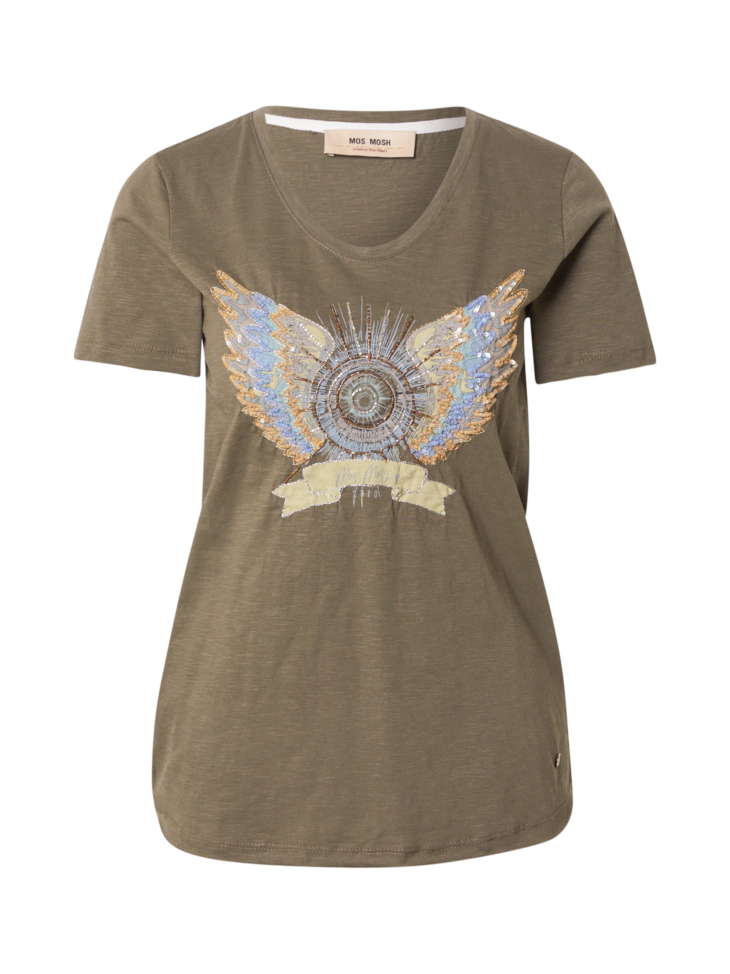 MOS MOSH Shirts 'MMGethi Deco' i grøn: forside