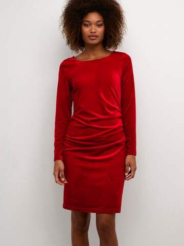 Kaffe Jurk 'KA Kelly' in Rood: voorkant